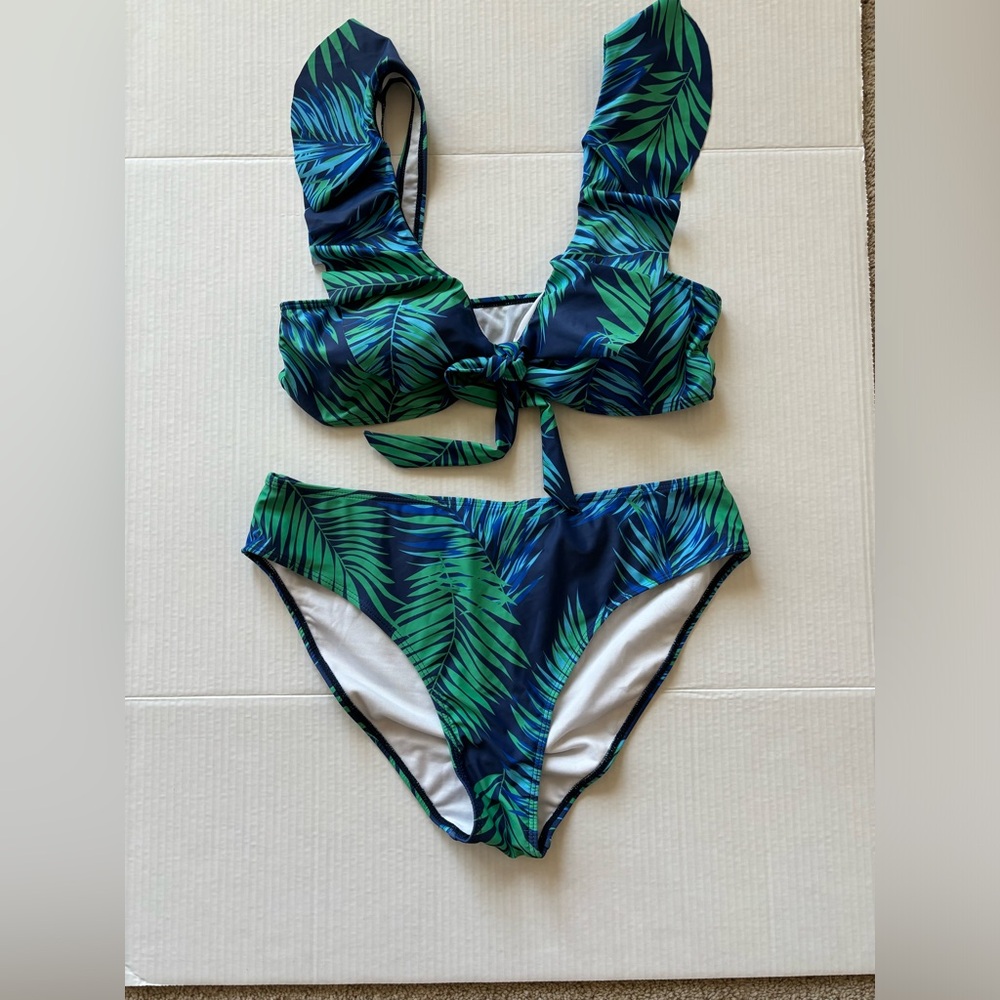 tropical‎ print swimwear 2XL bikini